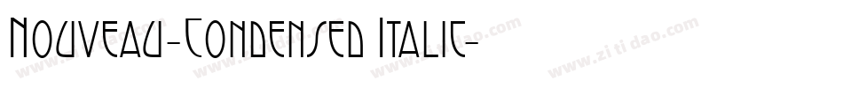 Nouveau-Condensed Italic字体转换